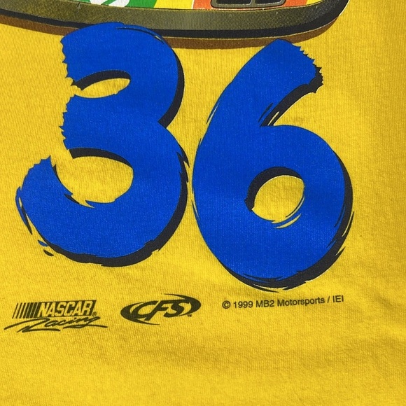 Vintage 1999 NASCAR M&M's Racing Team Ernie Irvan #36 T Shirt Y2K Collectible - Picture 7 of 12